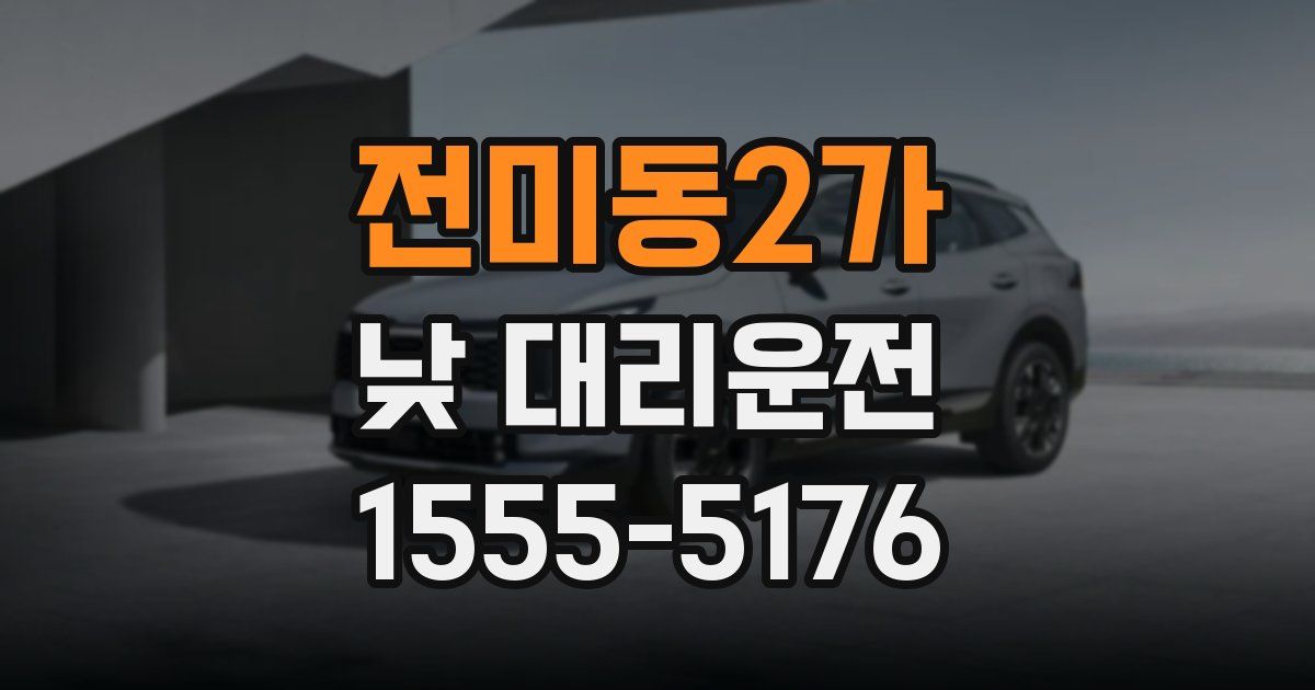 전미동2가 낮 대리운전