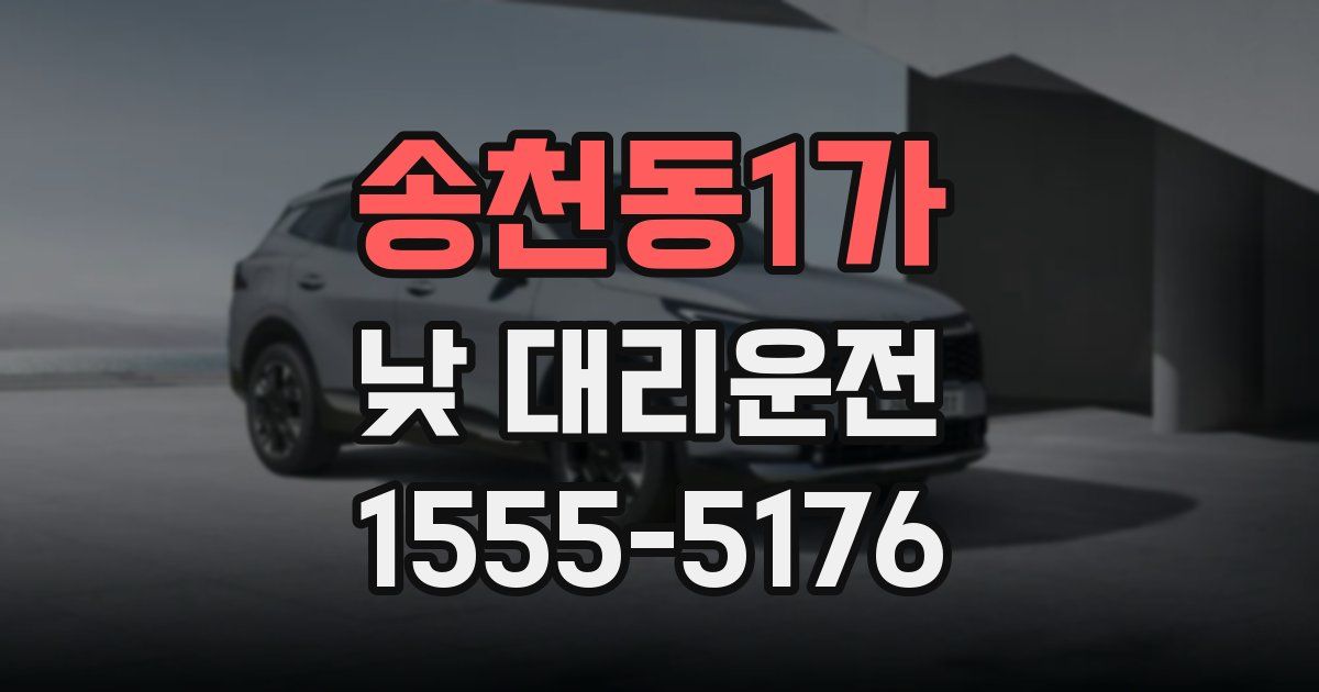 송천동1가 낮 대리운전