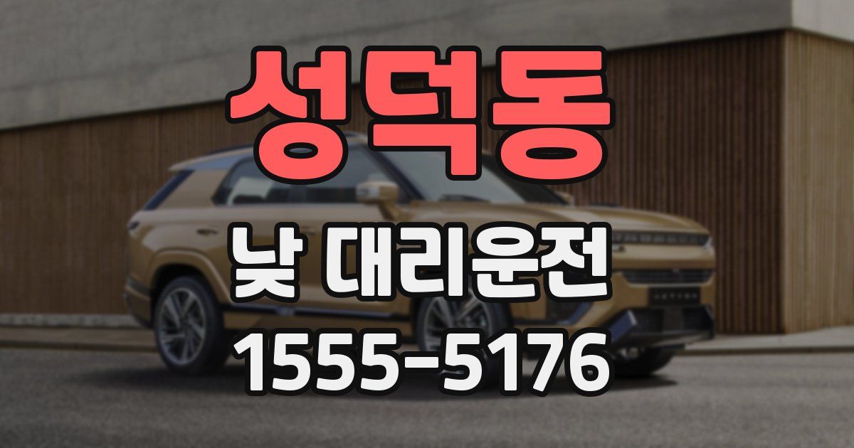 성덕동 낮 대리운전