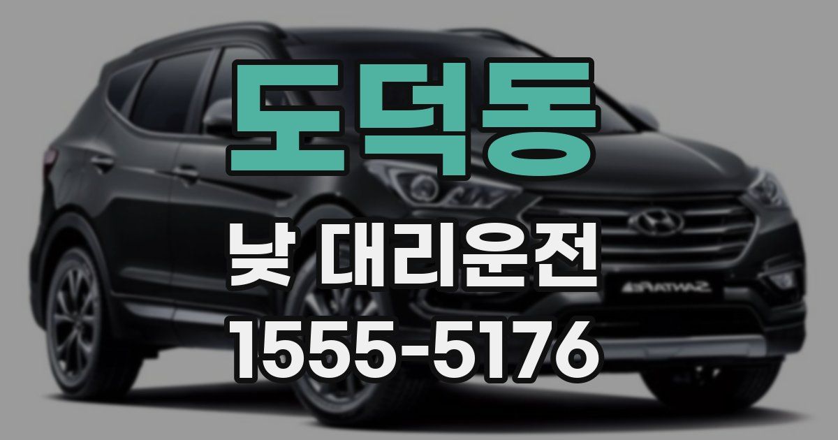 도덕동 낮 대리운전