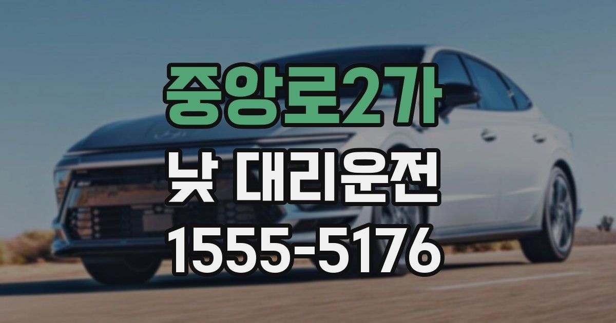 중앙로2가 낮 대리운전