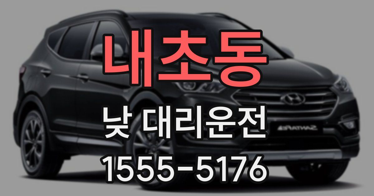 내초동 낮 대리운전