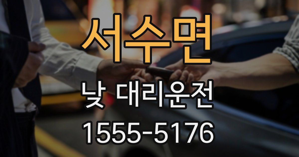 서수면 낮 대리운전