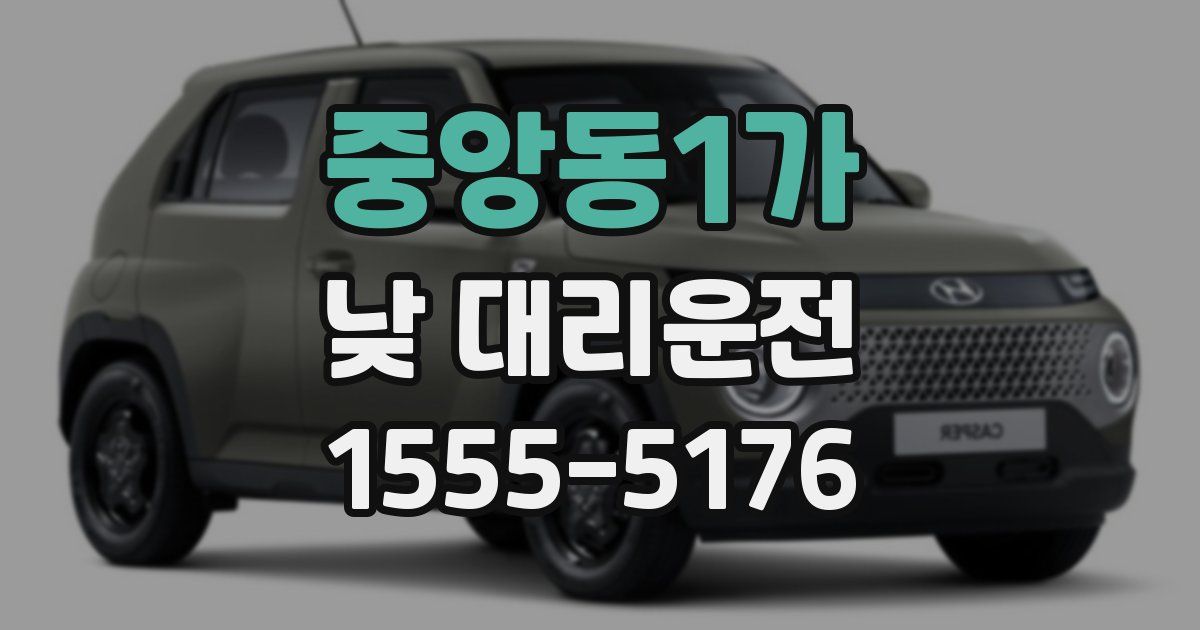 중앙동1가 낮 대리운전