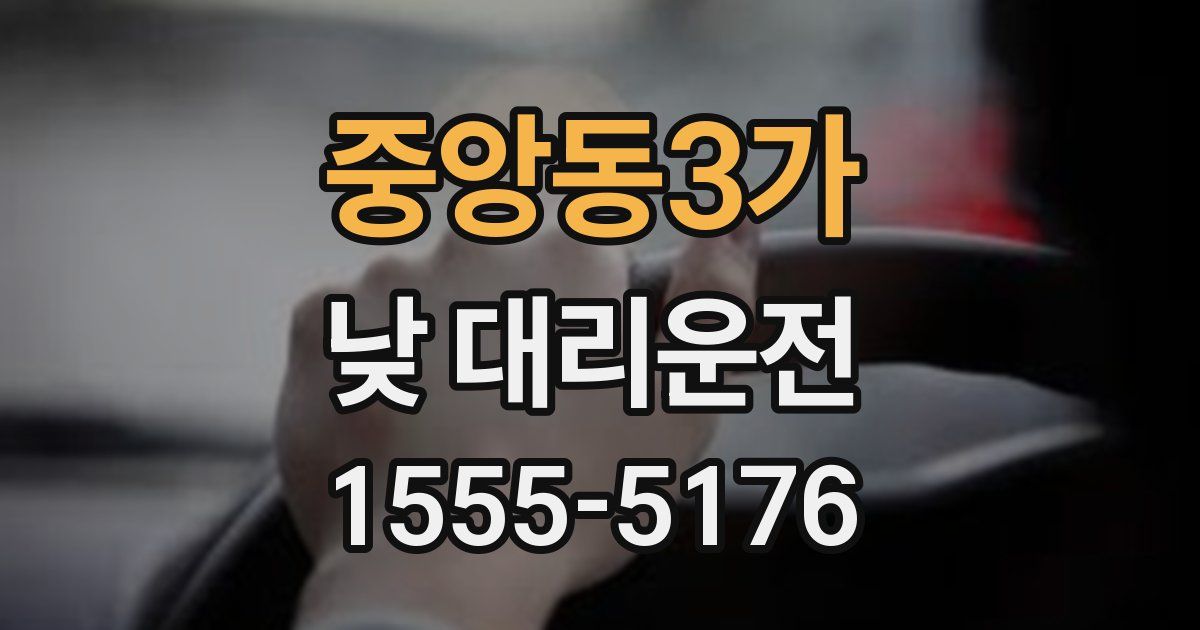 중앙동3가 낮 대리운전