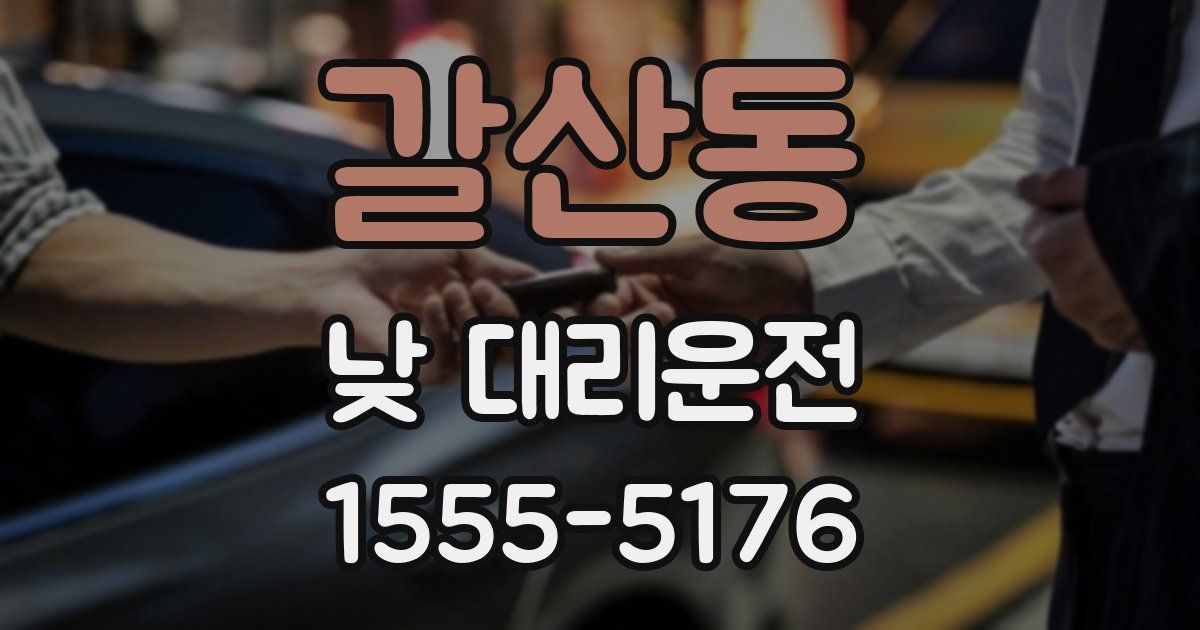 갈산동 낮 대리운전