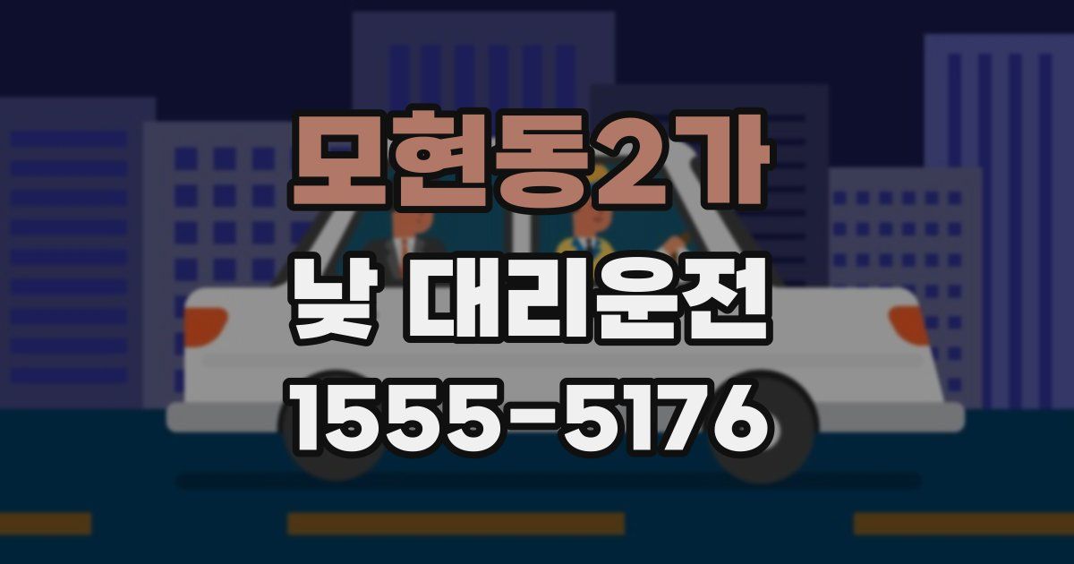 모현동2가 낮 대리운전