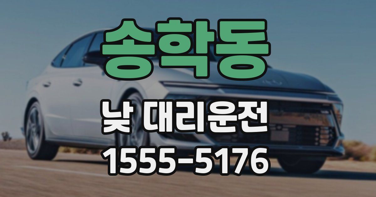 송학동 낮 대리운전