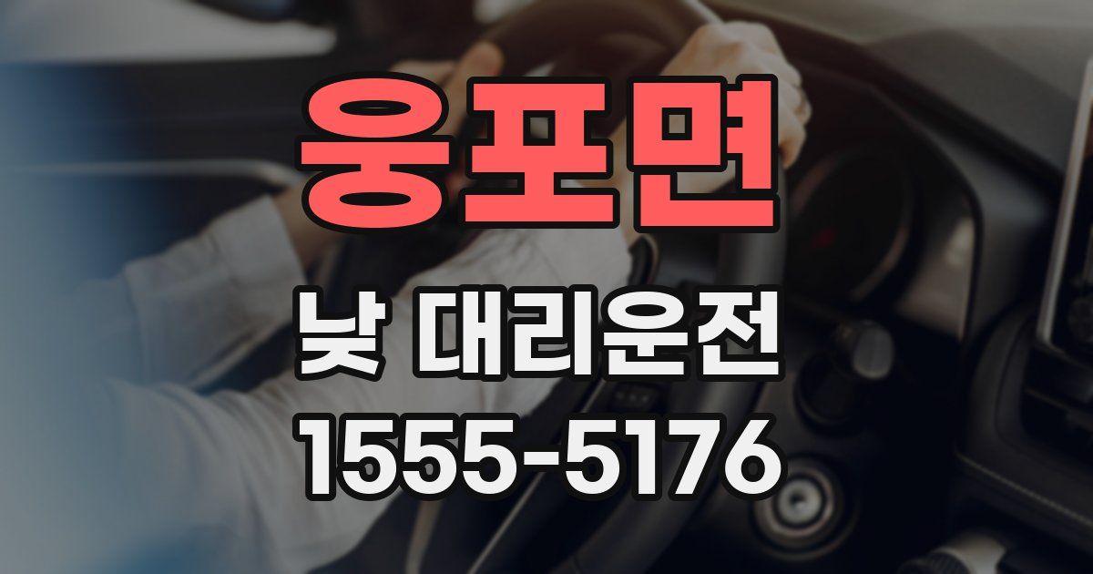 웅포면 낮 대리운전