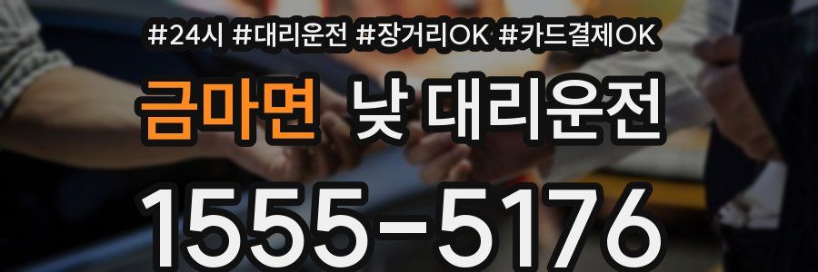 금마면 낮 대리운전