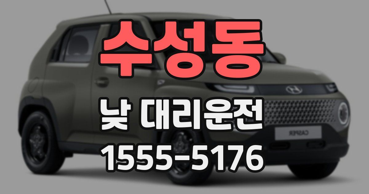 수성동 낮 대리운전