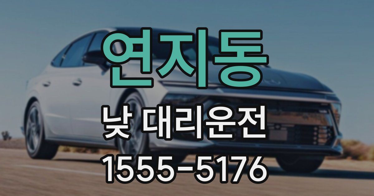 연지동 낮 대리운전