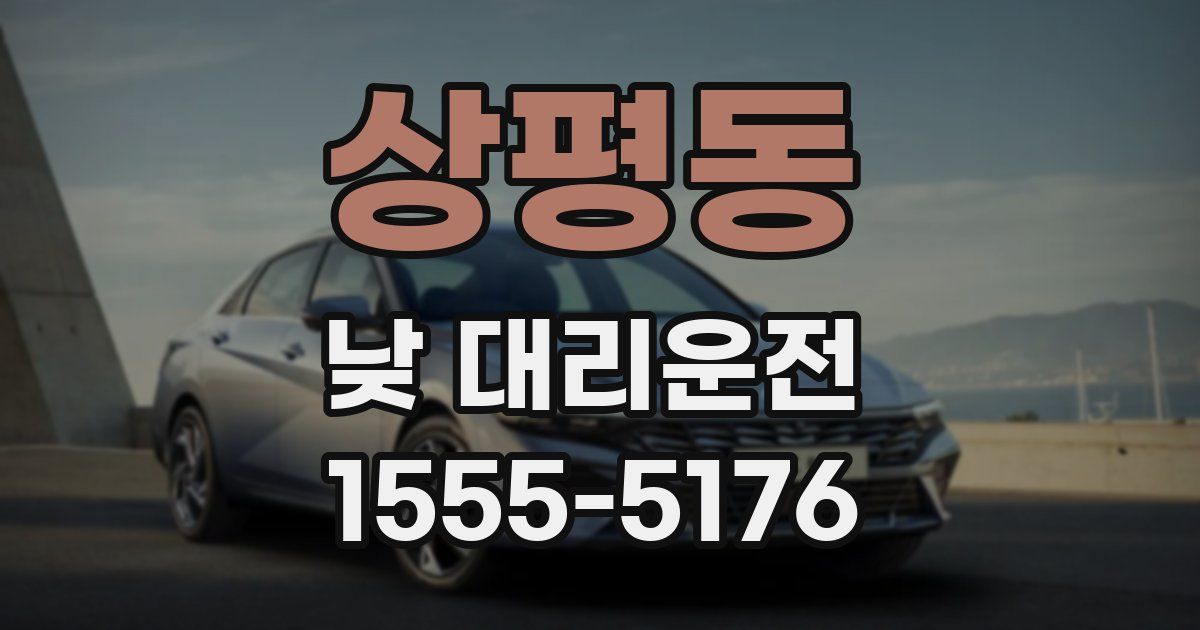 상평동 낮 대리운전