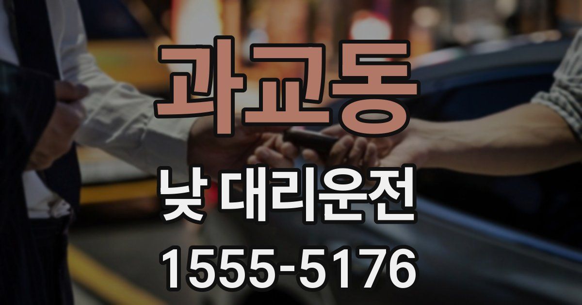 과교동 낮 대리운전