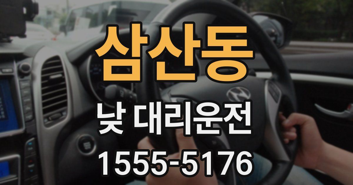 삼산동 낮 대리운전