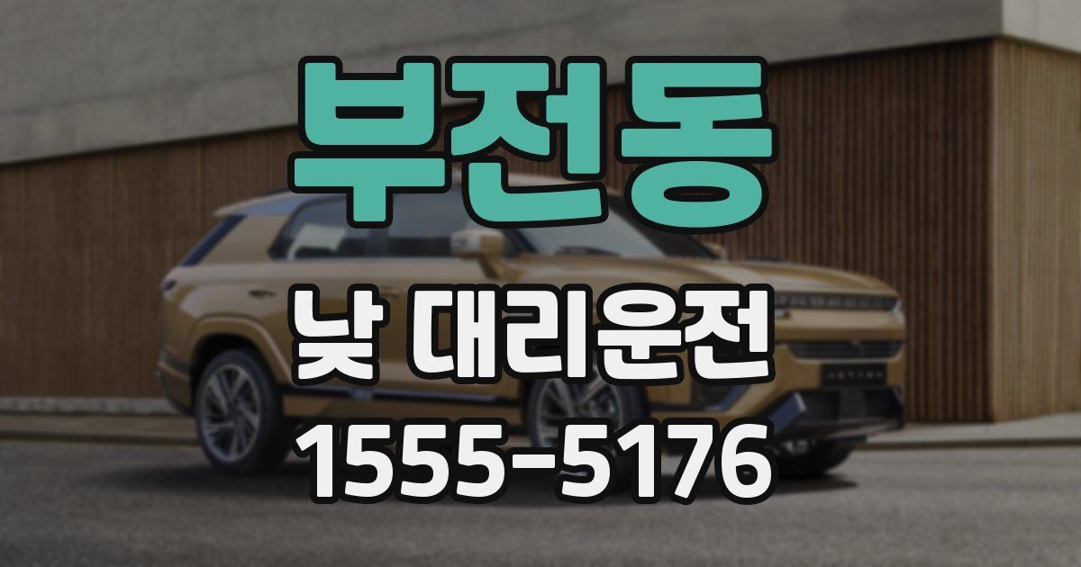 부전동 낮 대리운전