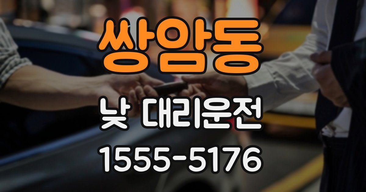 쌍암동 낮 대리운전