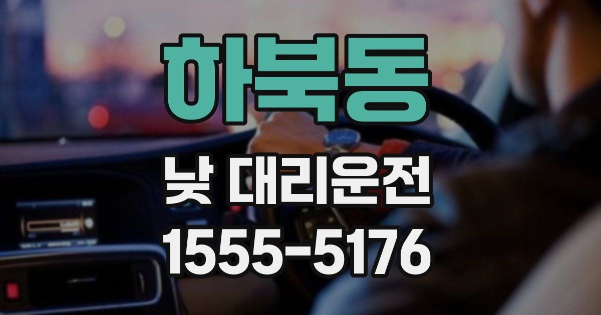 하북동 낮 대리운전