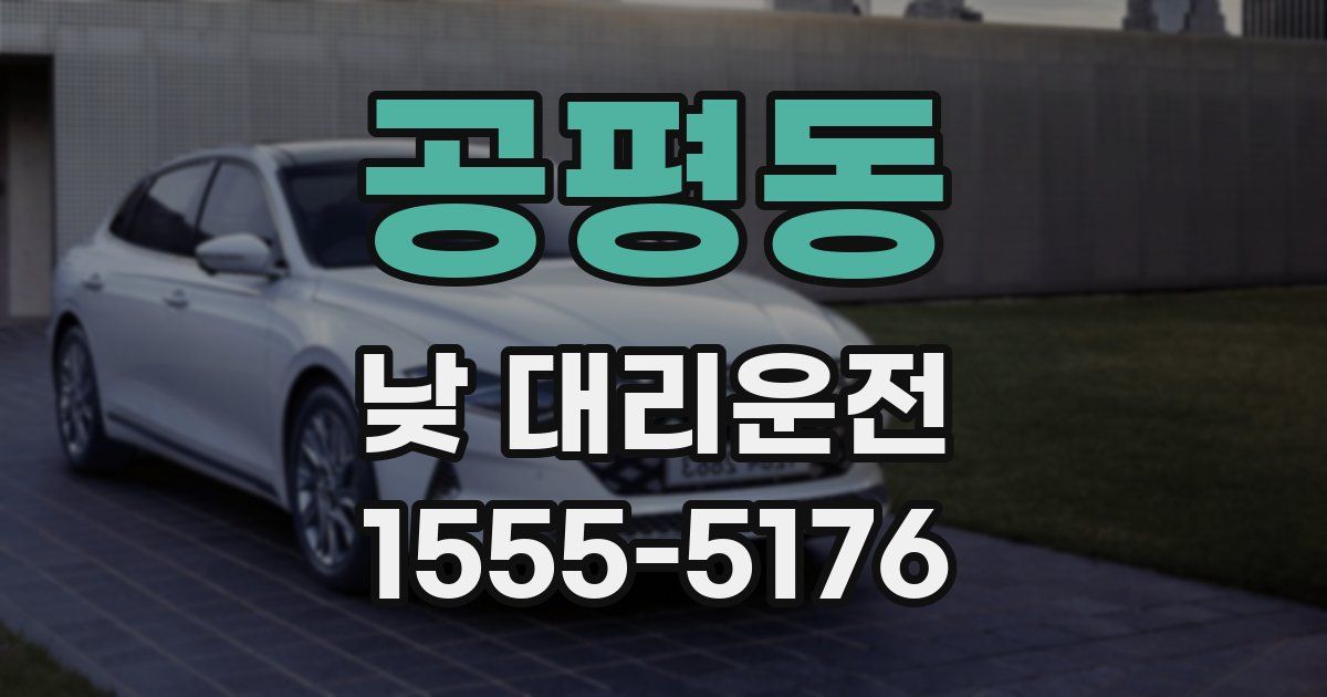 공평동 낮 대리운전