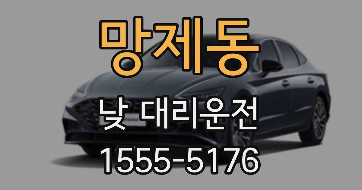 망제동 낮 대리운전