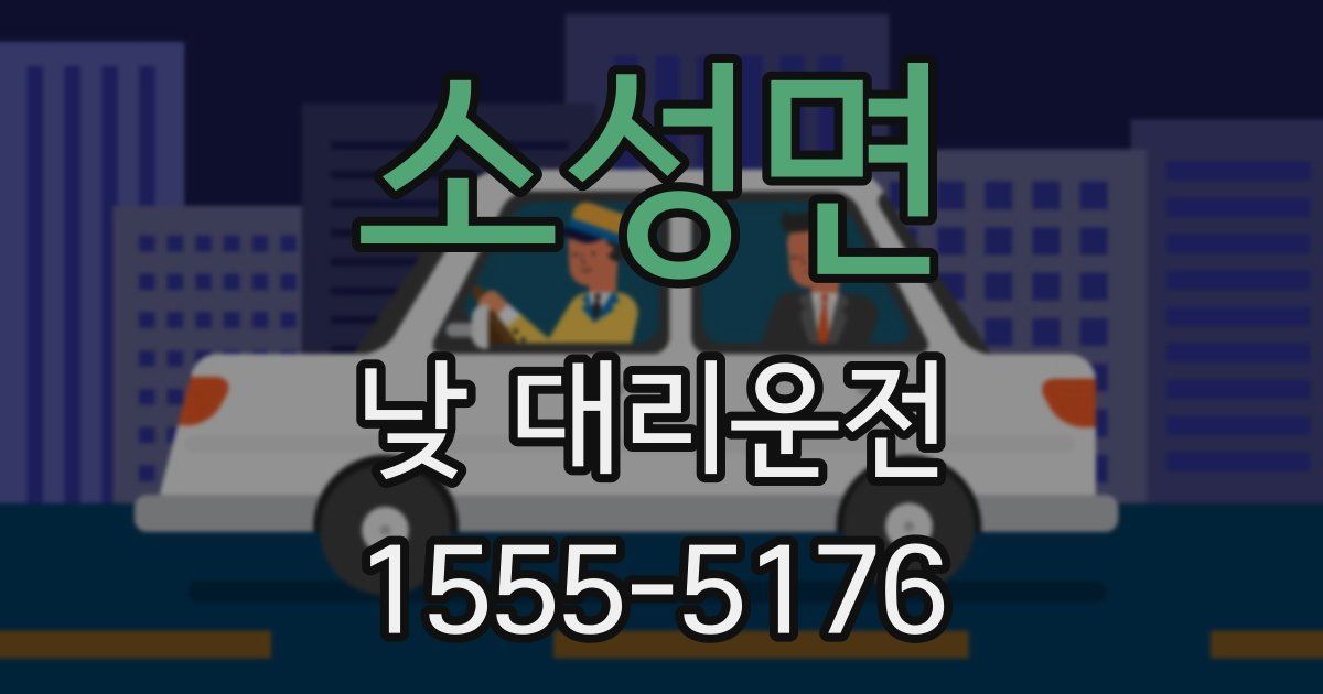 소성면 낮 대리운전