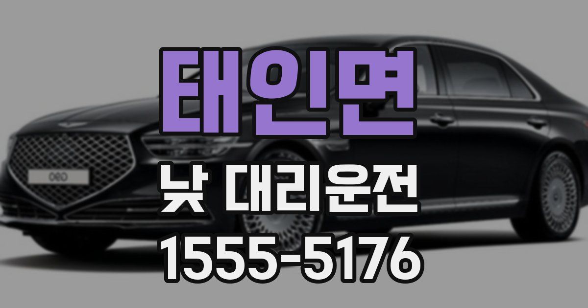 태인면 낮 대리운전