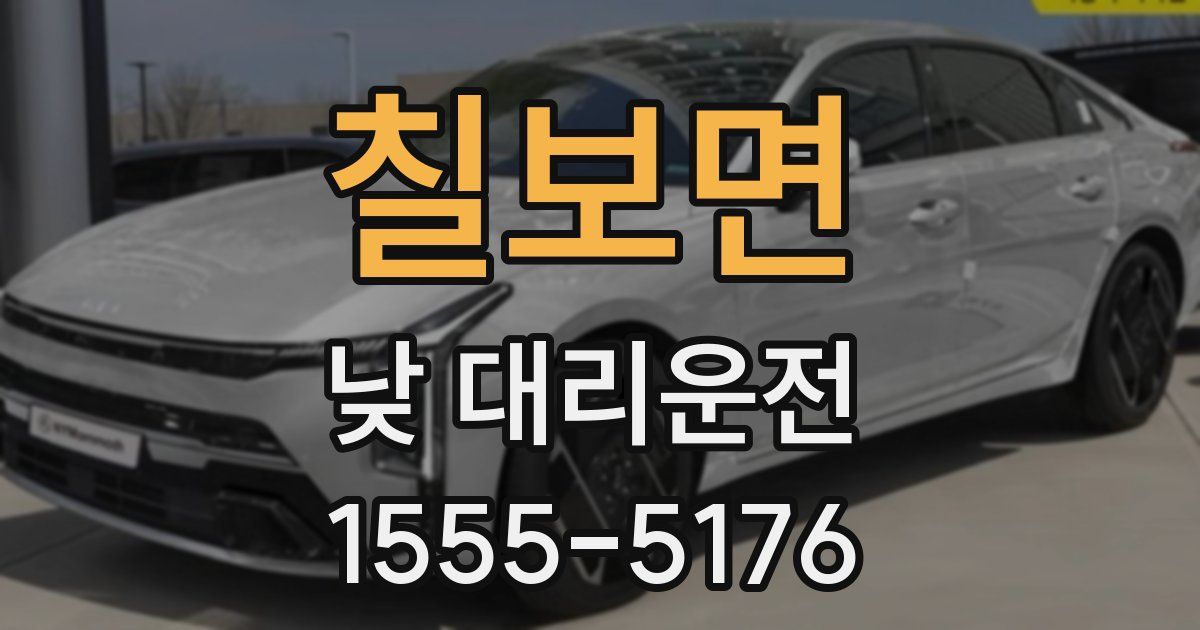 칠보면 낮 대리운전