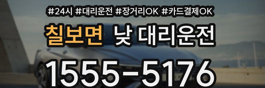 칠보면 낮 대리운전