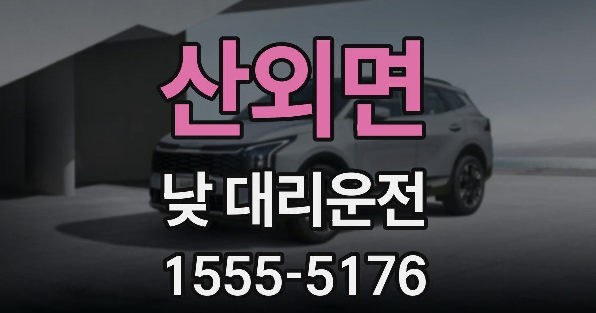산외면 낮 대리운전