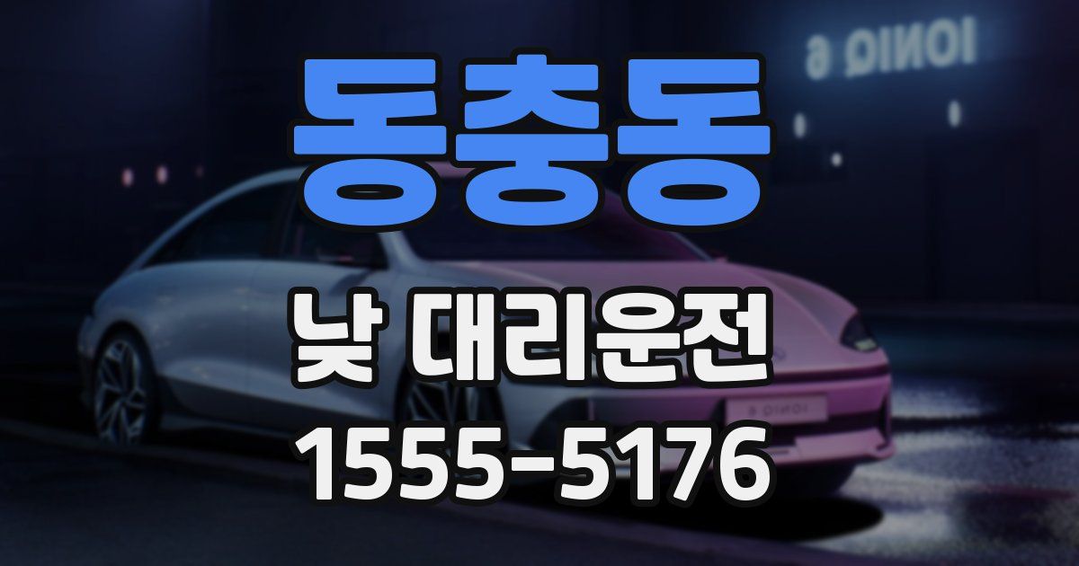 동충동 낮 대리운전