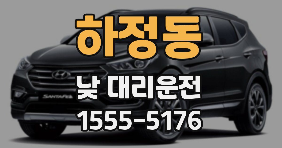 하정동 낮 대리운전
