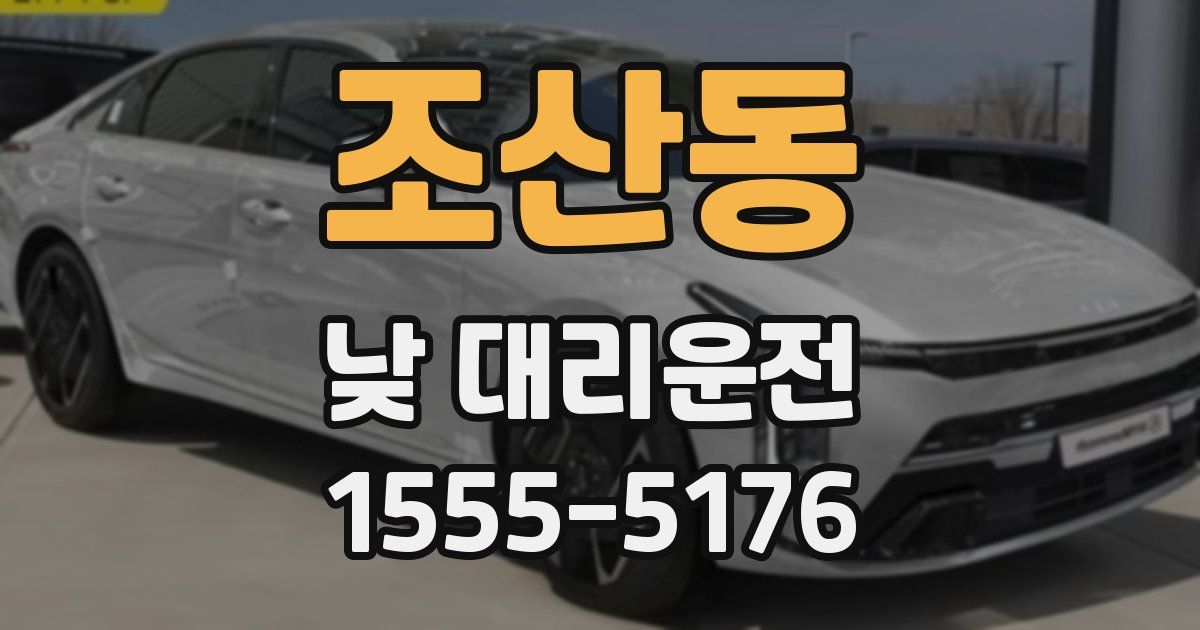 조산동 낮 대리운전