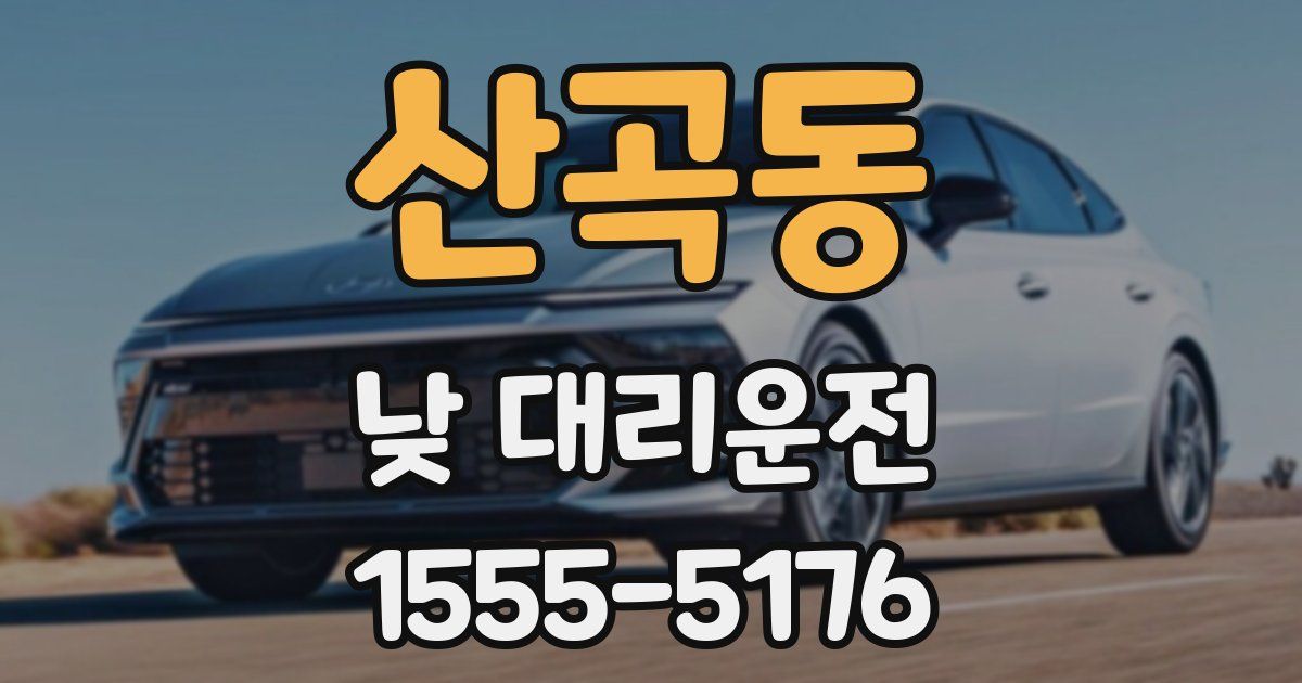 산곡동 낮 대리운전