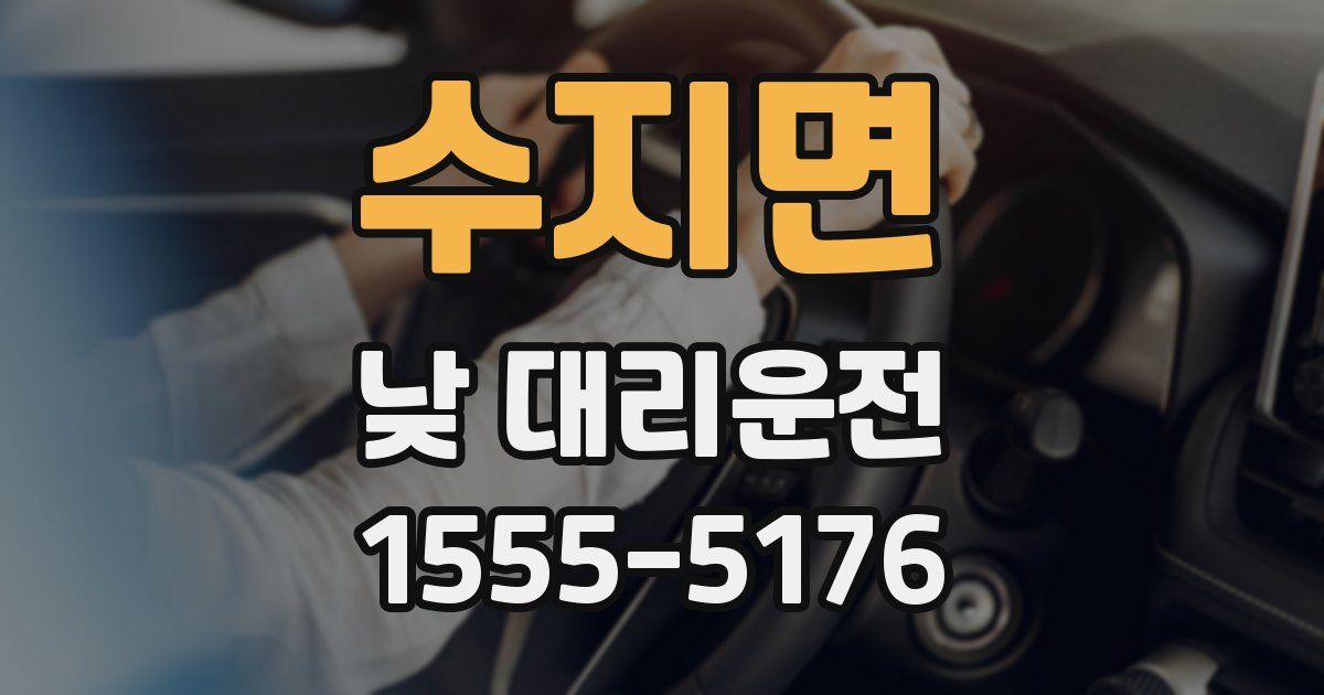 수지면 낮 대리운전