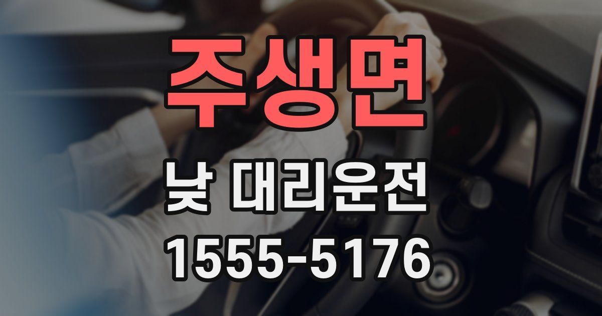 주생면 낮 대리운전
