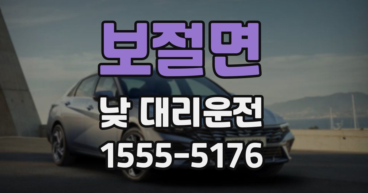 보절면 낮 대리운전