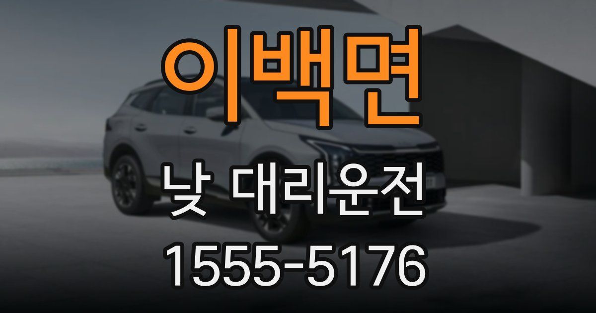 이백면 낮 대리운전
