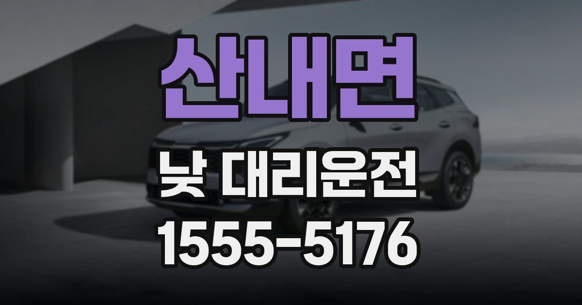 산내면 낮 대리운전