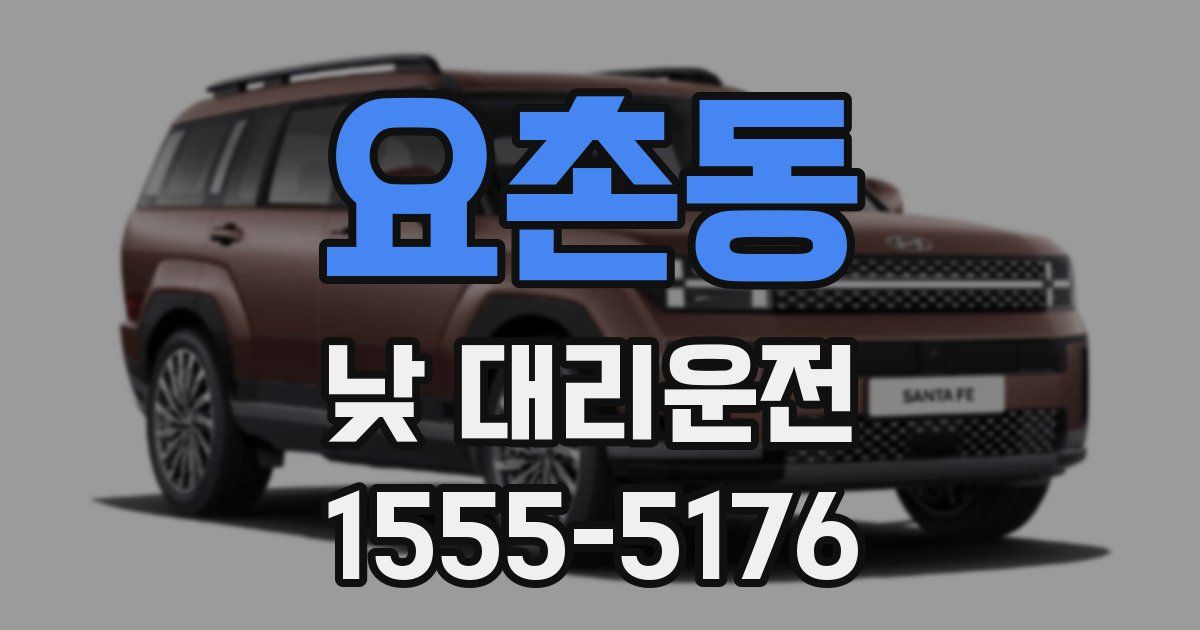 요촌동 낮 대리운전