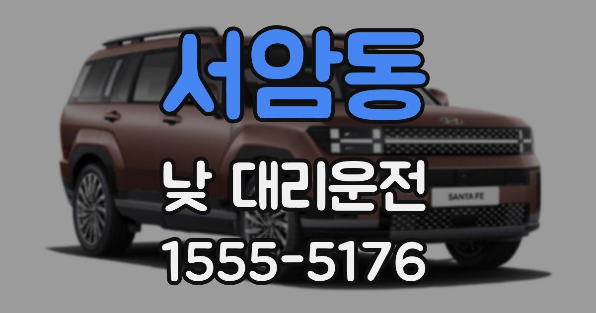 서암동 낮 대리운전