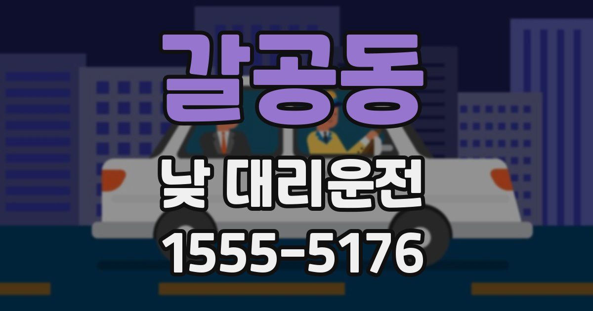갈공동 낮 대리운전