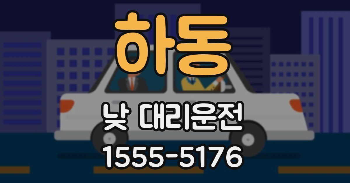 하동 낮 대리운전