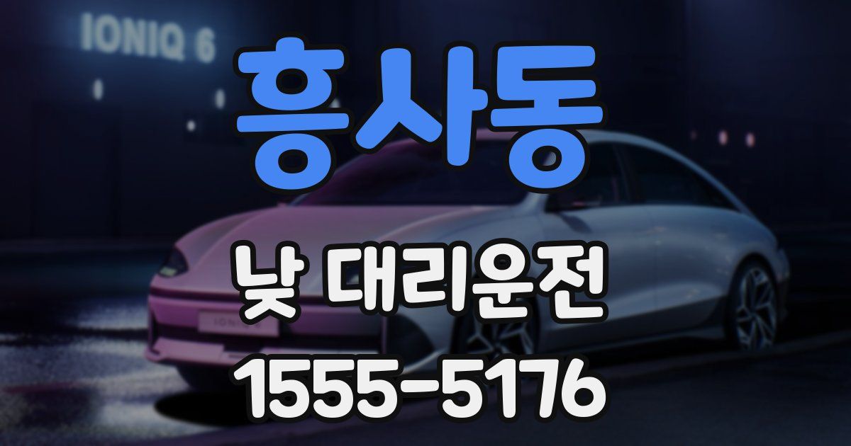 흥사동 낮 대리운전