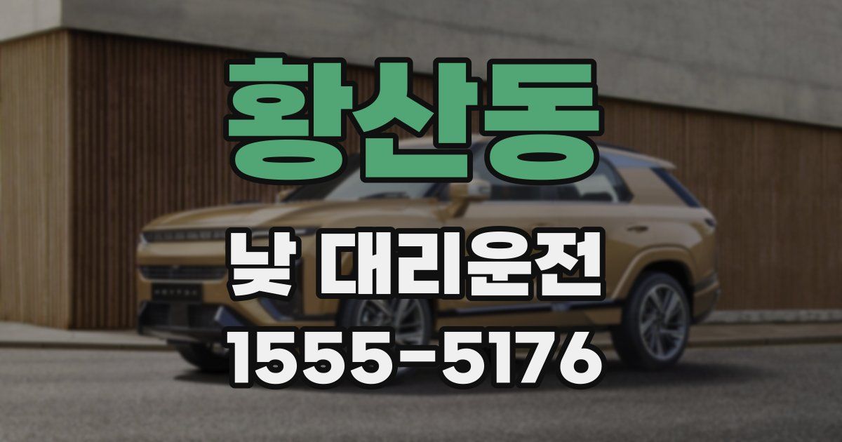 황산동 낮 대리운전