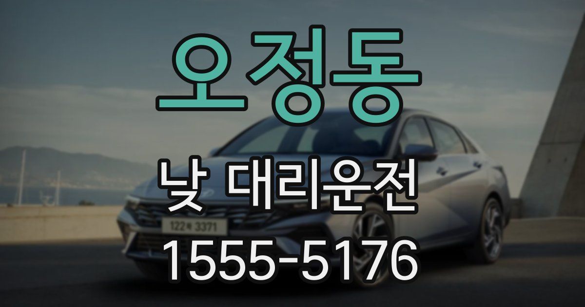 오정동 낮 대리운전
