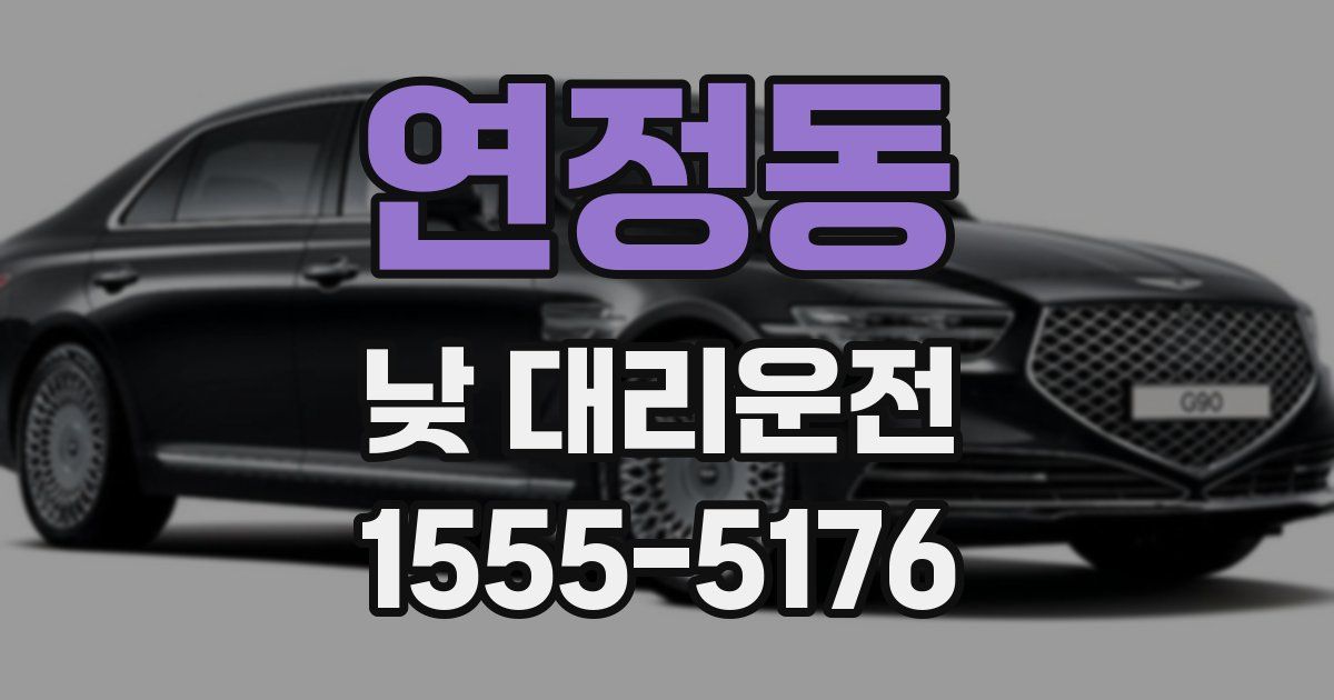연정동 낮 대리운전