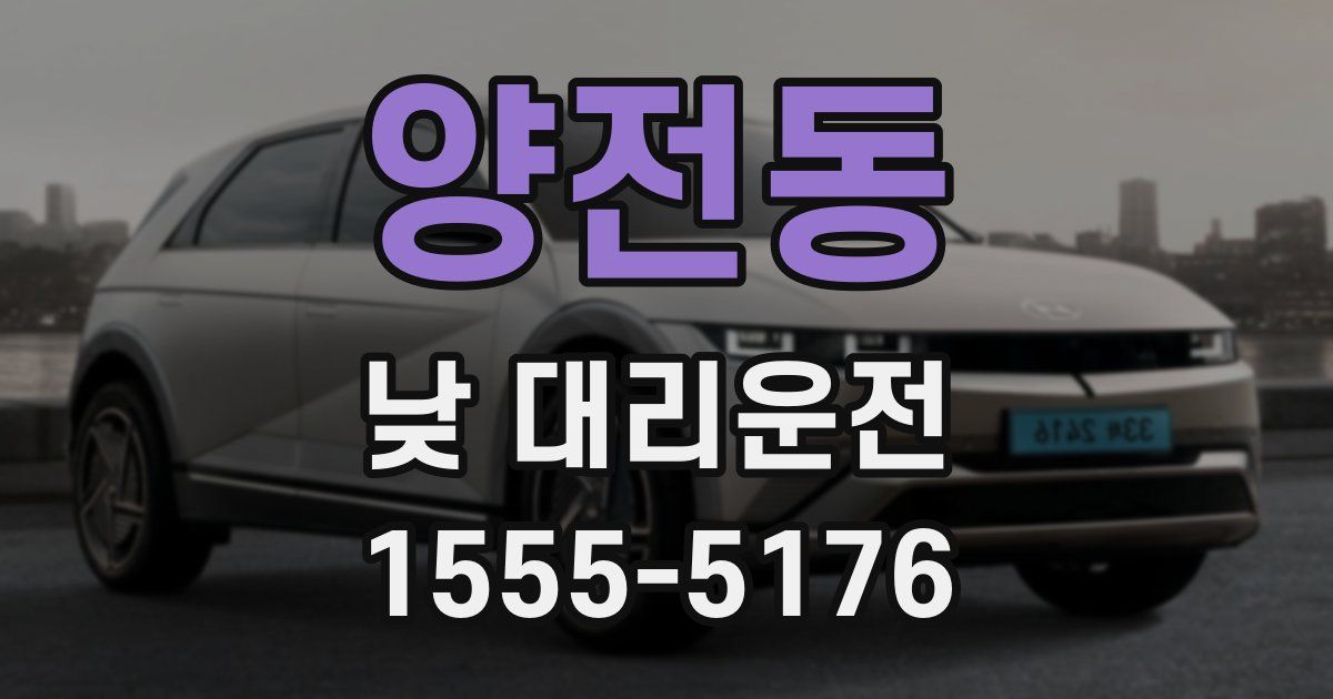 양전동 낮 대리운전