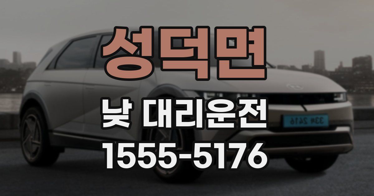 성덕면 낮 대리운전