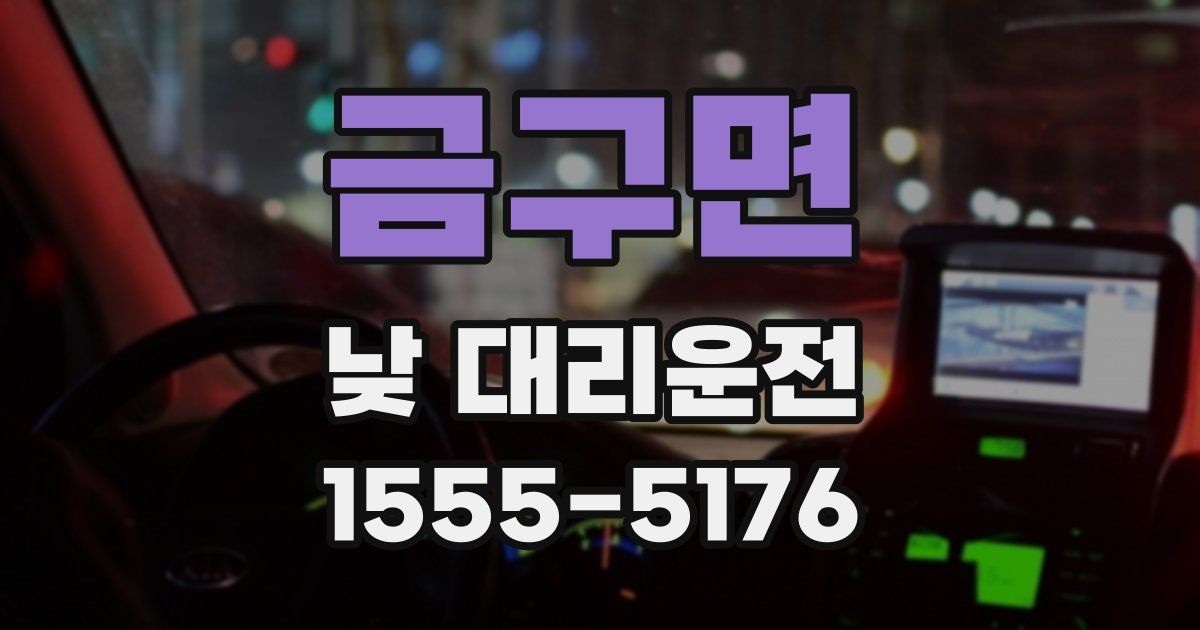 금구면 낮 대리운전