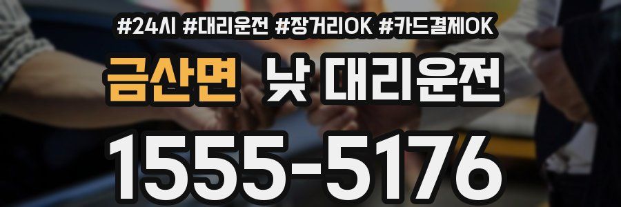 금산면 낮 대리운전